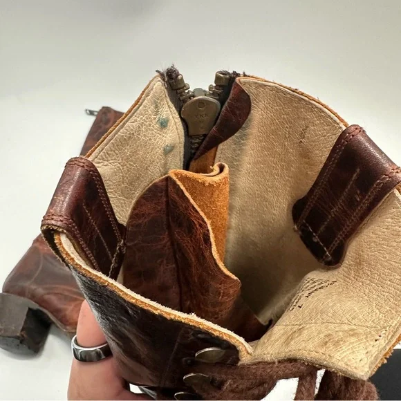 Flawed Freebird By Steven Grany Brown Leather Boots - Picture 13 of 15